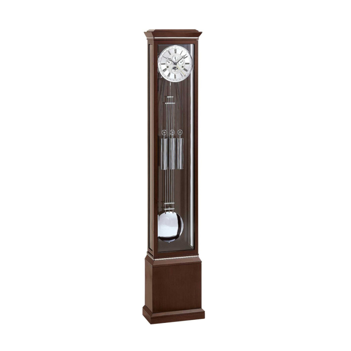 Kieninger Standuhr 0137-22-01 – elegante Standuhr in Nussbaum mit Kalendarium