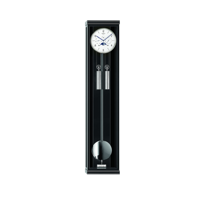 Exklusive Wanduhr Classica KS 130 M von Erwin Sattler mit Doppelseilzug und Mondphase