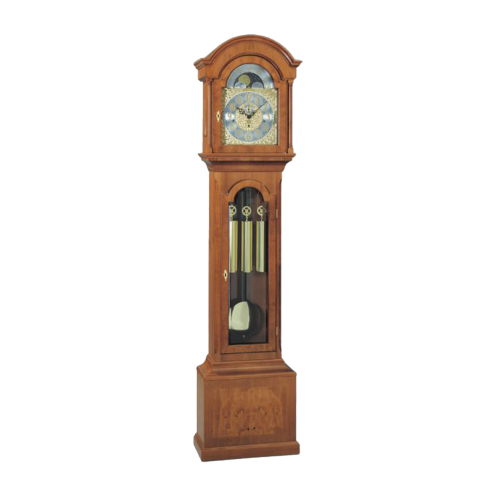 Kieninger Standuhr 0105-46-02 – klassische Standuhr im englischen Stil mit Nussbaumgehäuse und verziertem Zifferblatt