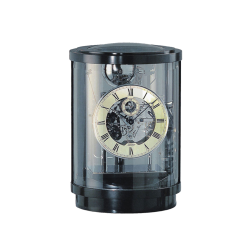 Kieninger Tischuhr 1711-96-02 „Akuata“ in schwarzem Gehäuse mit Glas und sichtbarem Uhrwerk