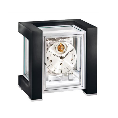 Kieninger Tischuhr 1266-96-04 in schwarzem Gehäuse mit Glas und sichtbarem Tourbillon