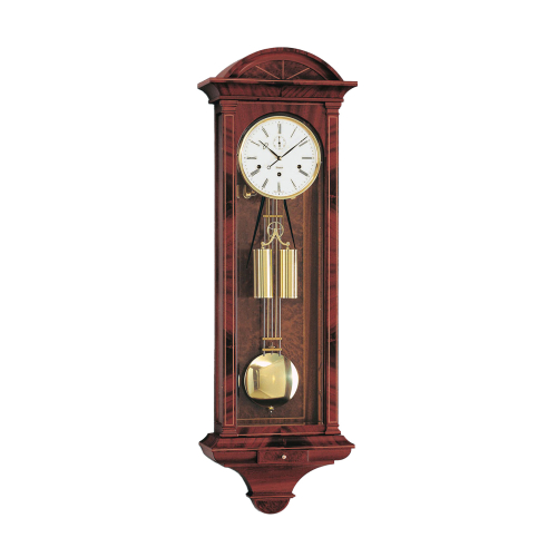 Kieninger 2542-31-01 – Elegante Seilzuguhr im traditionellen Stil mit Messingpendel und Emaillezifferblatt.