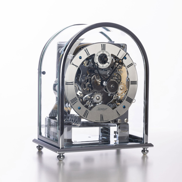 Kieninger - Tischuhr 1226-02-04 „Melodika“ – Kompakte Uhr aus Chrom mit 3 Melodien – Bild 5