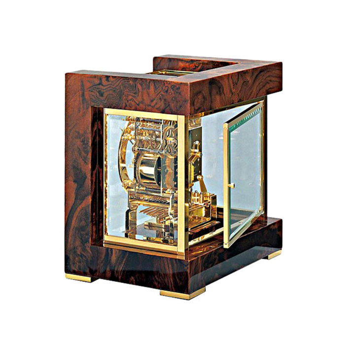 Kieninger - Tischuhr 1266-82-01 – Edles Messingdesign in Nussbaum mit 3 Melodien – Bild 2