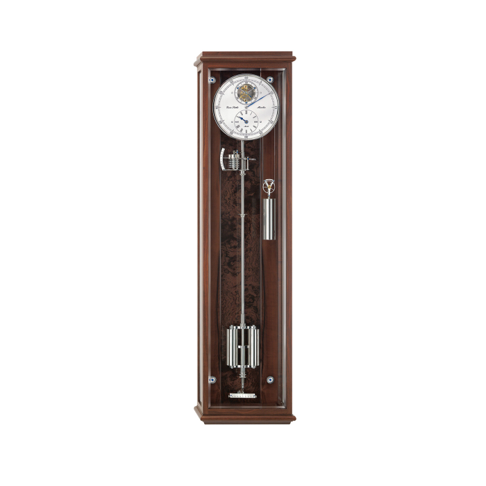 Präzisionspendeluhr Classica Secunda 1995 in Nussbaum mit elegantem Uhrendesign