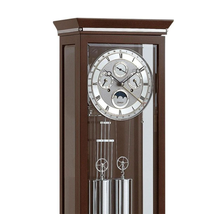 Kieninger - Wanduhr 2547-22-01 – Hochwertige Wanduhr mit Mondphase & Kalenderfunktion in Nussbaum – Bild 3