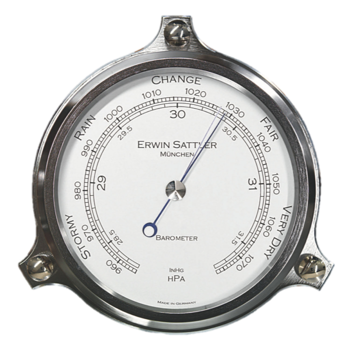 Barometer von Erwin Sattler zur genauen Wettervorhersage – klassische Mechanik und feines Design