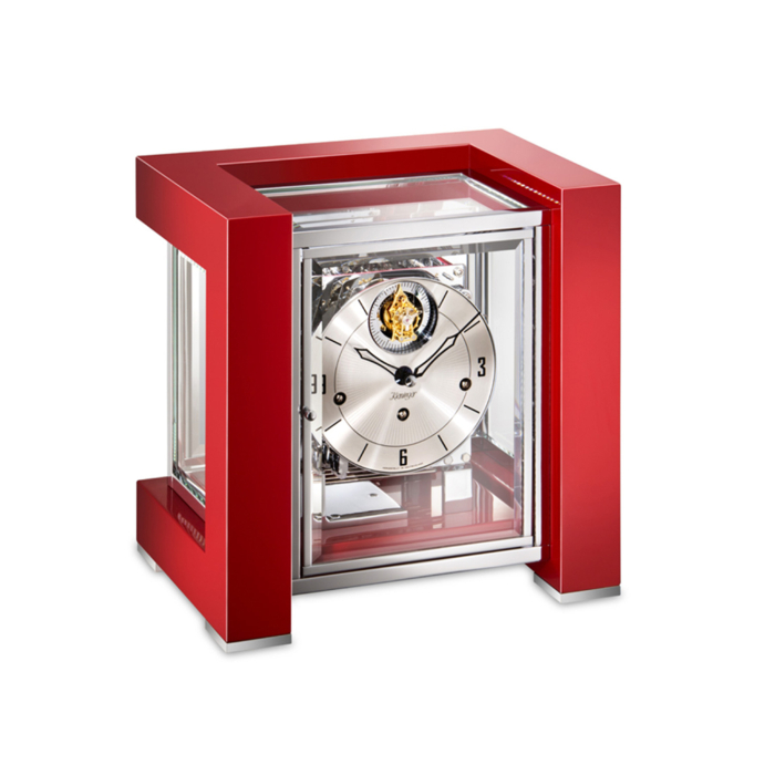 Zifferblatt der Kieninger Tischuhr 1266-77-04 Tetrika mit sichtbarem Tourbillon und klarer Stundenanzeige
