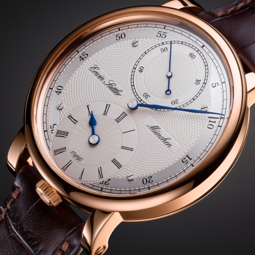 Erwin Sattler Armbanduhr Regulateur 1920 Rosegold