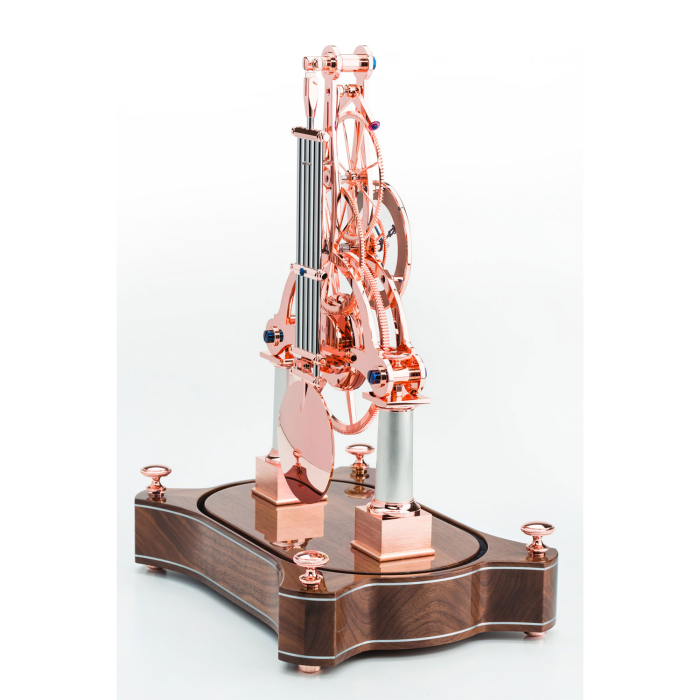 Rückansicht des mechanischen Uhrwerks der Matthias Naeschke NT 8 Roségold