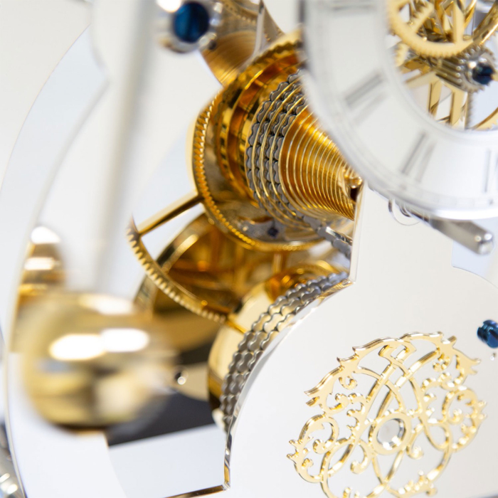 Kettenantrieb der Sinclair Harding Moonphase Sea Clock – handgefertigtes Uhrwerk aus Messing