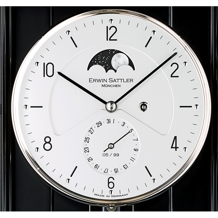 Erwin Sattler Wanduhr Opus PMD 70 in Schwarz