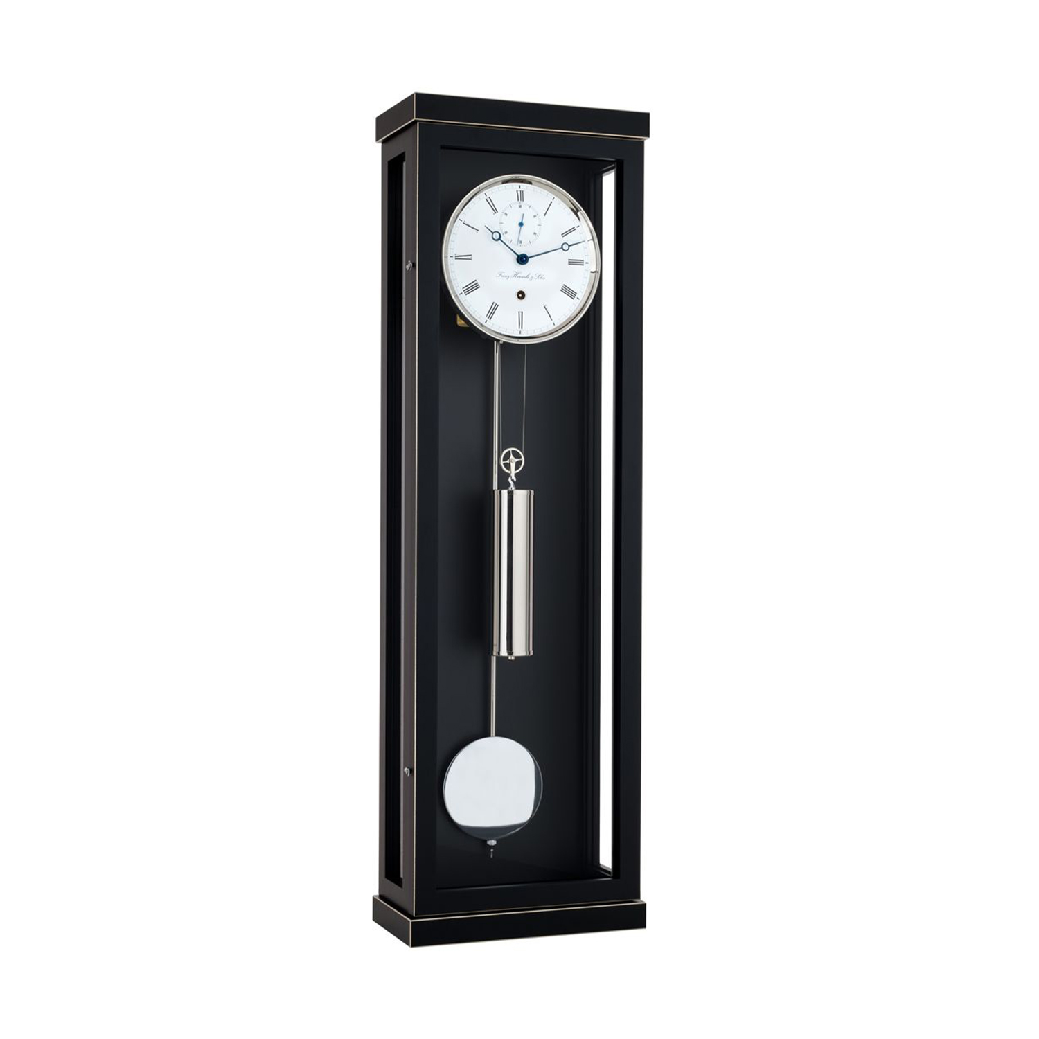 Hermle 70996-740761 Regulator Wanduhr schwarz mit Pendel