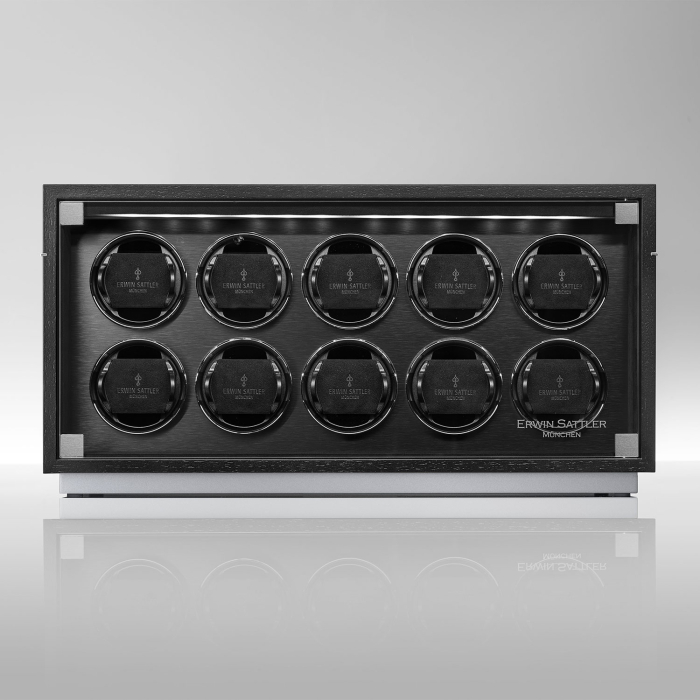 Erwin Sattler Rotalis 10 Wood in Schwarz – geschlossener Uhrenbeweger