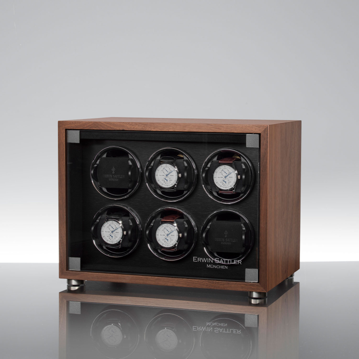 Erwin Sattler Rotalis 6 Wood Braun – edler Uhrenbeweger mit fein verarbeitetem Holzgehäuse