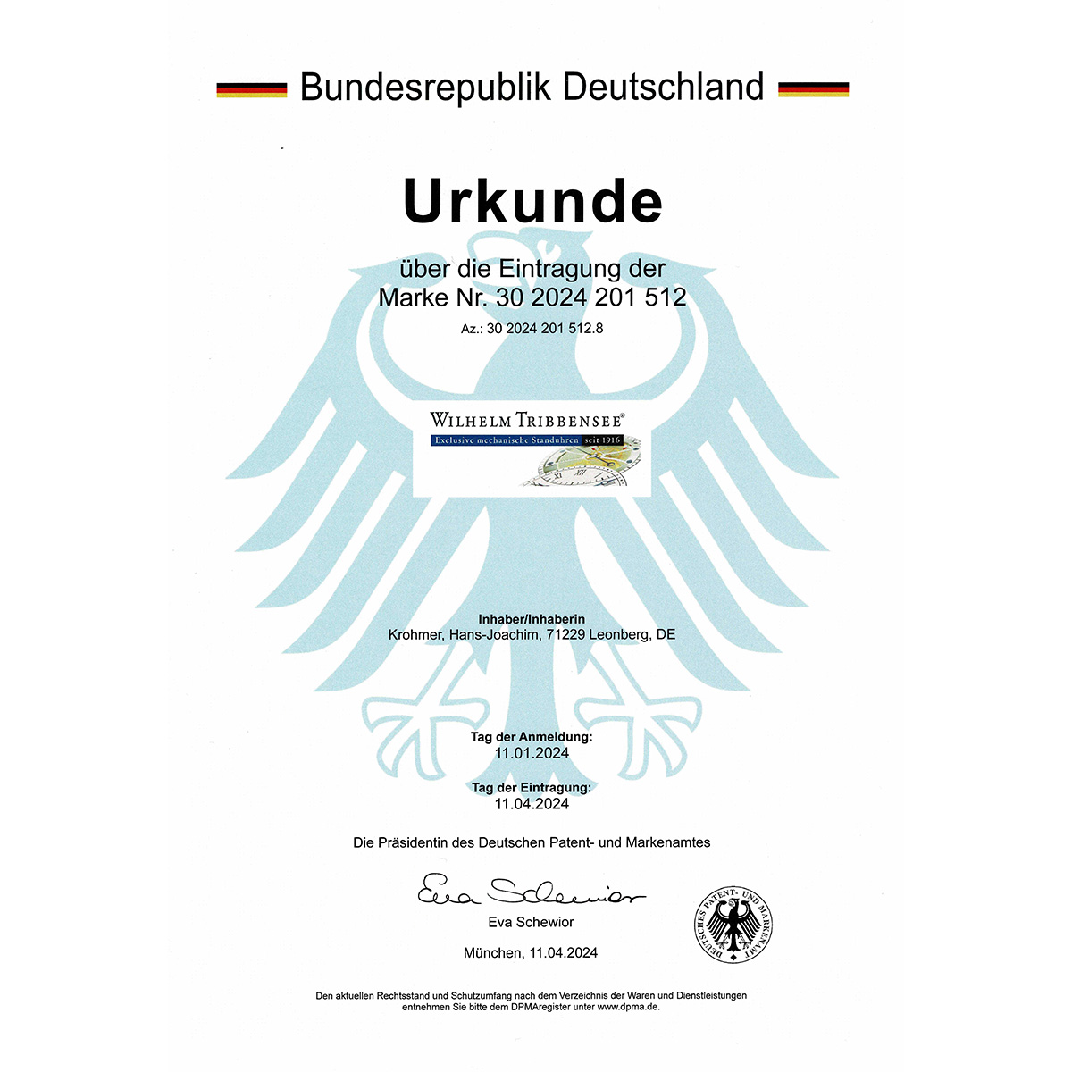 Urkunde Bundesrepublik Urkunde Bundesrepublik