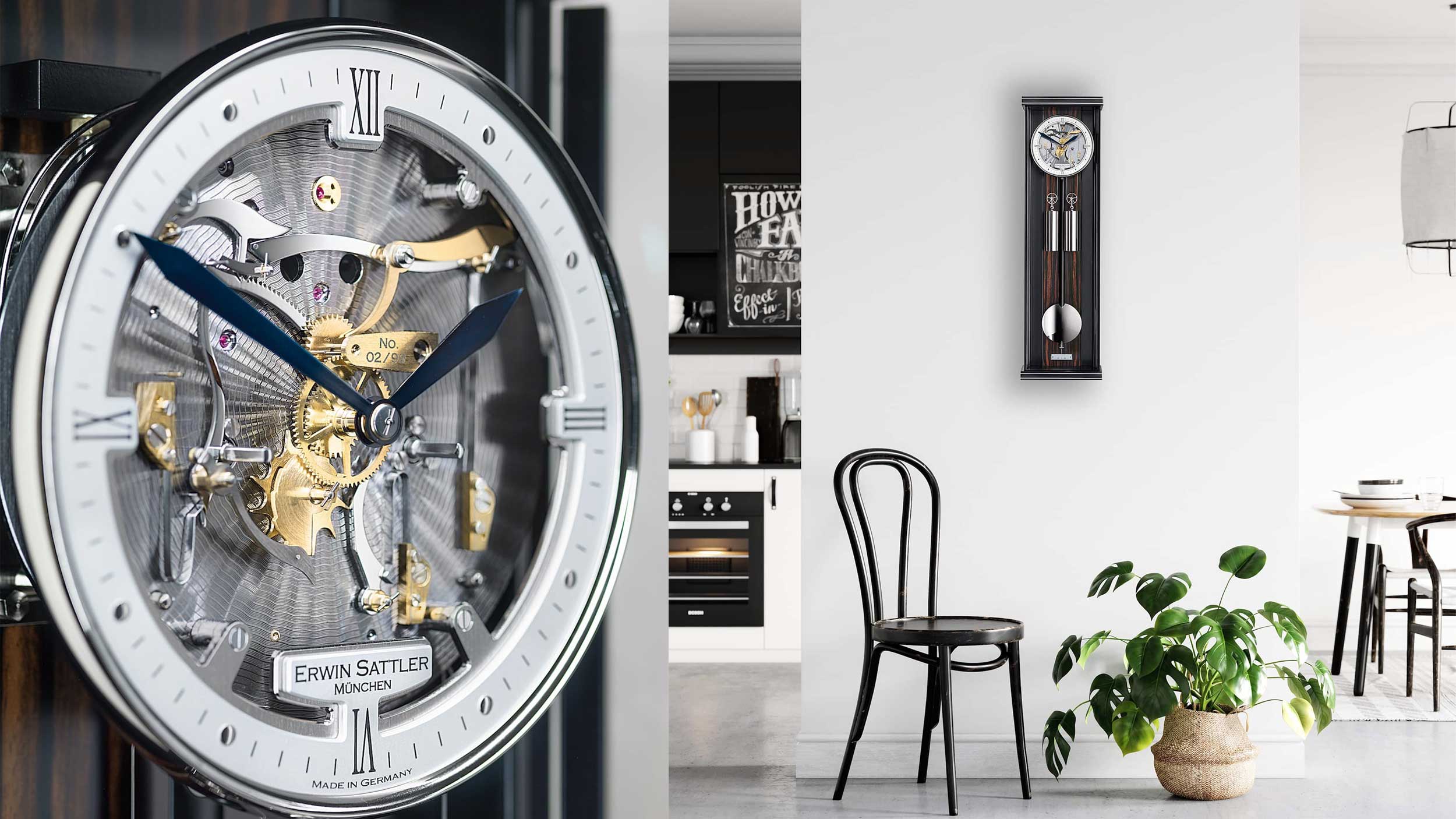 Exklusive Wanduhr Aperia S70 von Erwin Sattler - LayerSlider