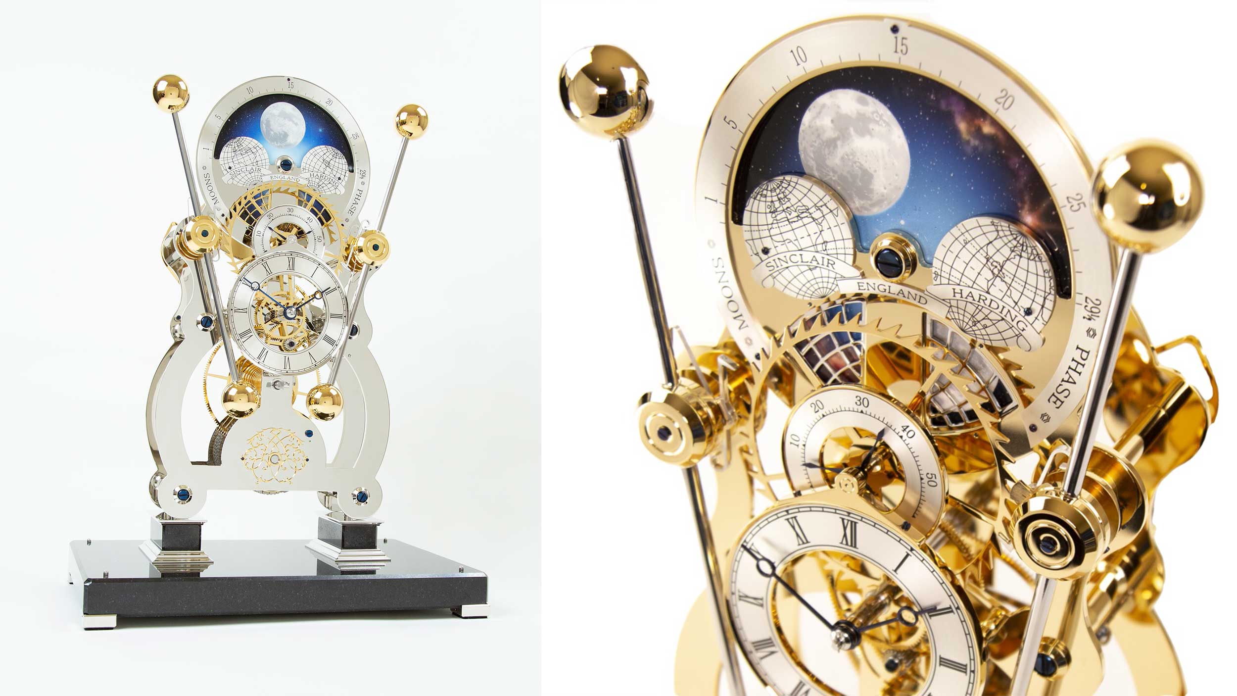 Exklusive Tischuhr Moonphase von Sinclair Harding - LayerSlider